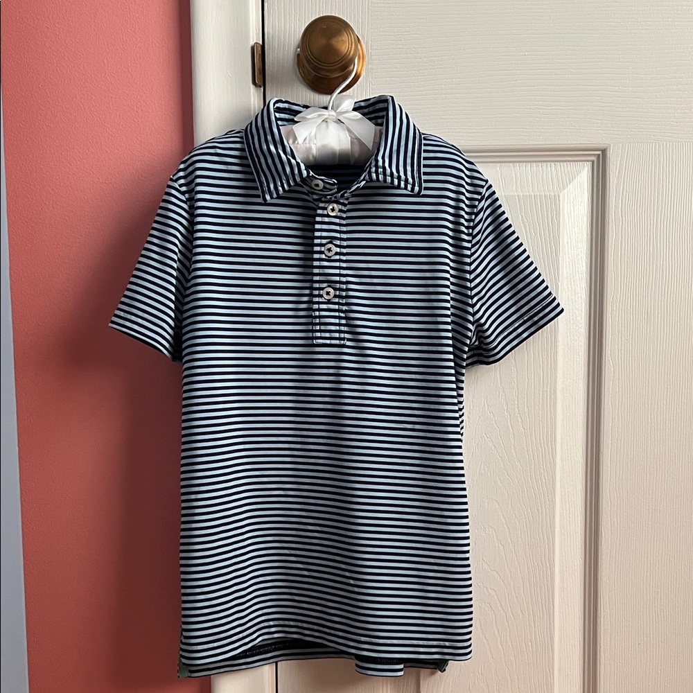 Polo Ralph Lauren Striped Navy and Light Blue Kids Polo Shirt